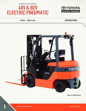 Elektrische vorkheftrucks Toyota 8FBH25