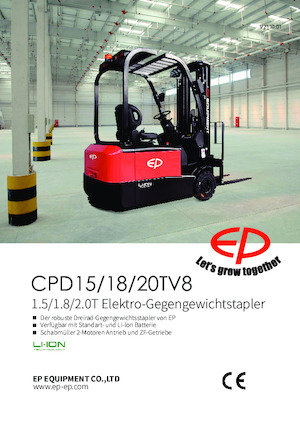 Elektrische vorkheftrucks EP CPD18TV8