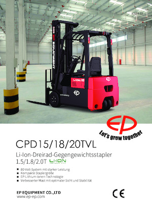 Elektrische vorkheftrucks EP CPD20TVL