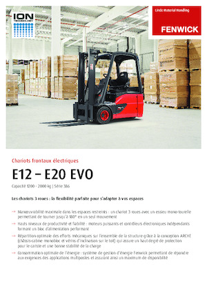 Elektrische vorkheftrucks Linde E14 EVO 
