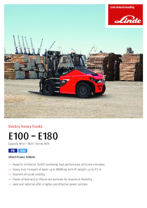 Elektrische vorkheftrucks Linde E180/600