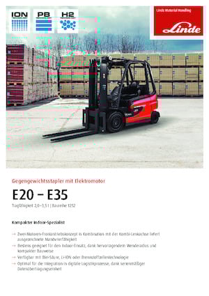 Elektrische vorkheftrucks Linde E25L