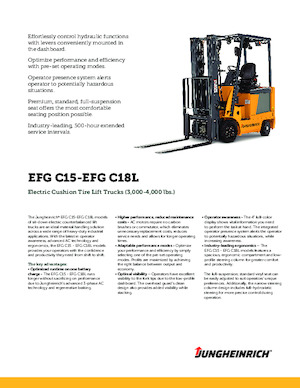 Elektrische vorkheftrucks Jungheinrich EFG C15