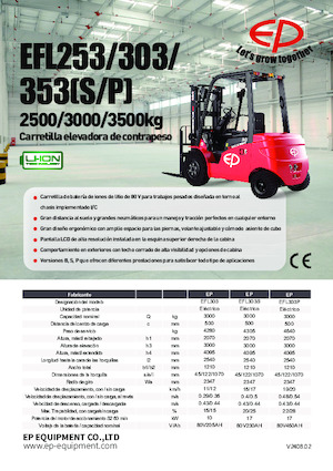 Elektrische vorkheftrucks EP EFL253P