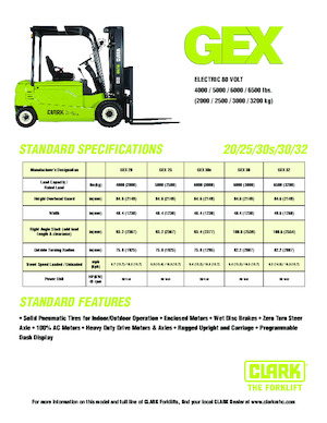Elektrische vorkheftrucks Clark GEX 32