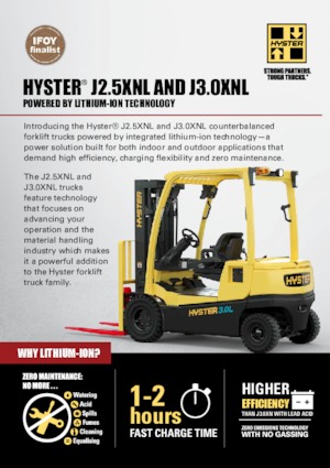 Elektrische vorkheftrucks Hyster J3.0XNL