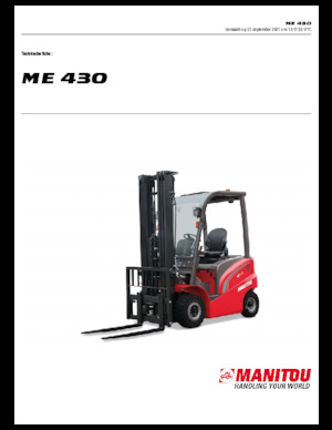 Elektrische vorkheftrucks Manitou ME 430