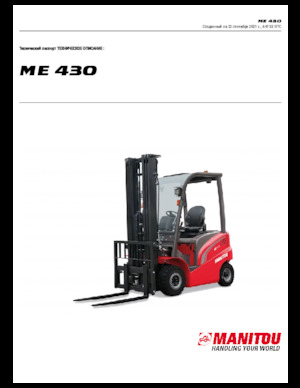 Elektrische vorkheftrucks Manitou ME 430