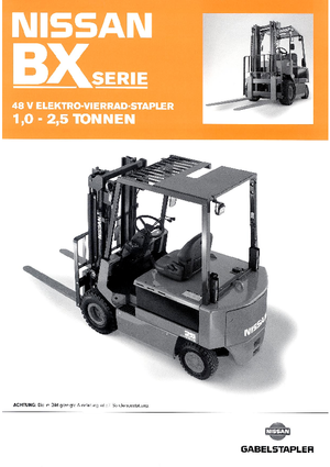 Elektrische vorkheftrucks Nissan FP 01 L 10 U