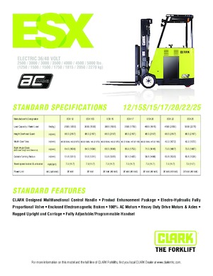 Elektrische vorkheftrucks Clark ESX 20