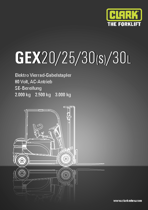 Elektrische vorkheftrucks Clark GEX30 s