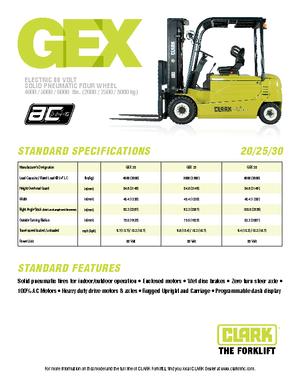 Elektrische vorkheftrucks Clark GEX30 s