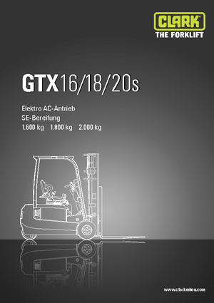 Elektrische vorkheftrucks Clark GTX20 s