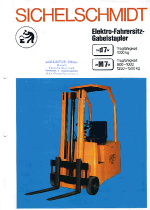 Elektrische vorkheftrucks Sichelschmidt M 7-10