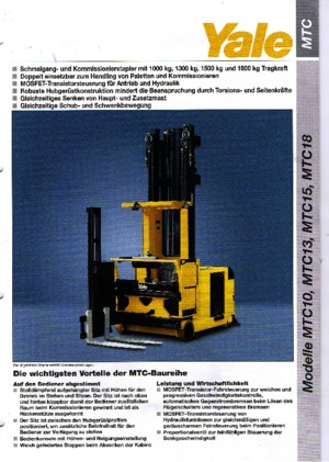 Elektrische zijladers Yale MTC 18