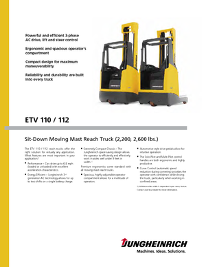 Reachtrucks Jungheinrich ETV 110
