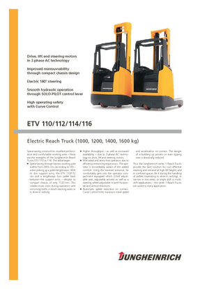 Reachtrucks Jungheinrich ETV 110
