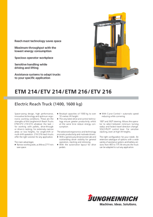 Reachtrucks Jungheinrich ETV 216