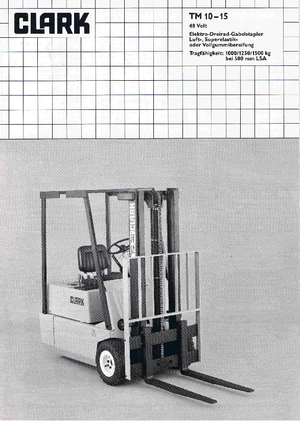 Elektrische vorkheftrucks Clark TM 15
