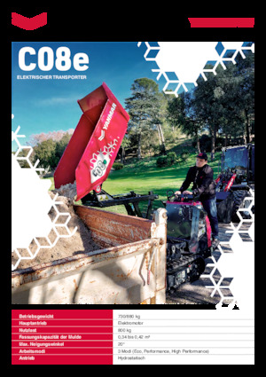 Elektrische rupsdumpers Yanmar C08e