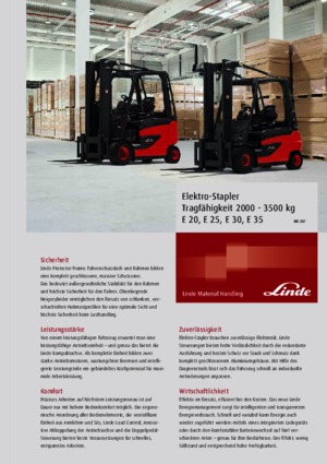 Elektrische vorkheftrucks Linde E 30 EX L