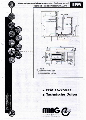 Explosieveilige elektrische reachtrucks Miag EFM 16 XE 1