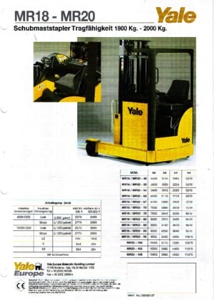 Reachtrucks Yale MR 20