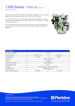 Motoren Perkins 1103D-33