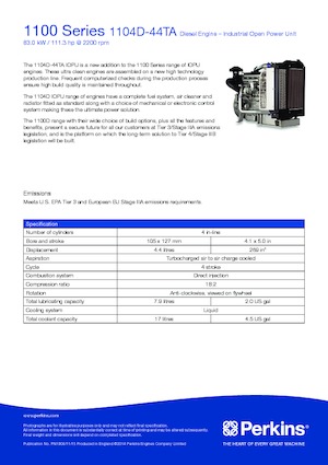 Motoren Perkins 1104D-44TA