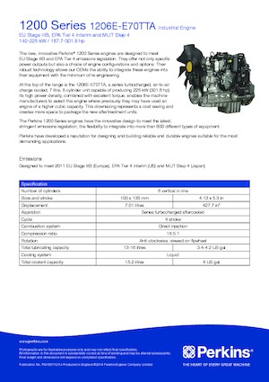 Motoren Perkins 1206E-E70TTA