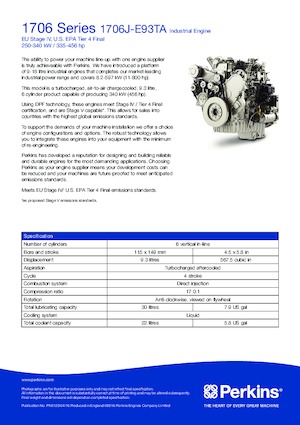 Motoren Perkins 1706J-E93TA