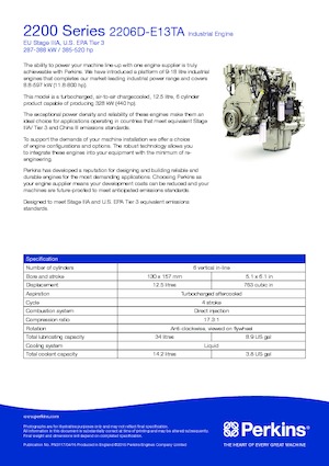 Motoren Perkins 2206D-E13TA