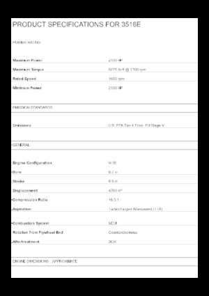 Motoren Caterpillar 3516E