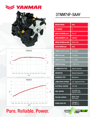 Motoren Yanmar 3TNM74F-SAAY