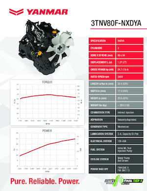 Motoren Yanmar 3TNV80F-NXDYA