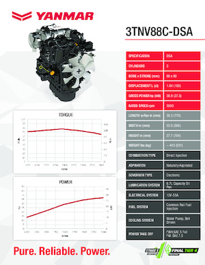 Motoren Yanmar 3TNV88C-DSA