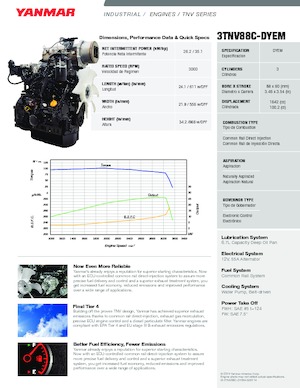 Motoren Yanmar 3TNV88C-DYEM