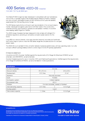 Motoren Perkins 402D-05