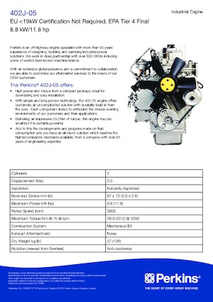 Motoren Perkins 402J-05