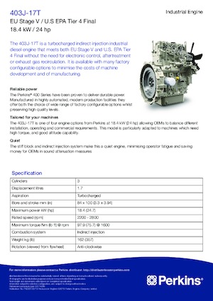 Motoren Perkins 403J-E17T