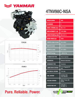 Motoren Yanmar 4TNV98C-NSA