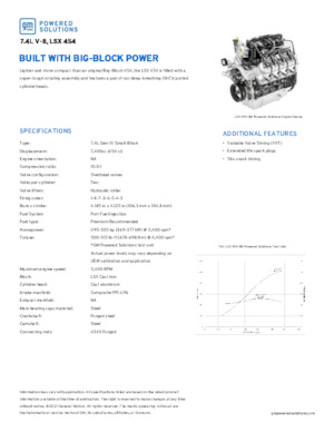 Motoren GM 7.4L V-8