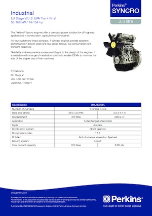 Motoren Perkins 904D-E36TA