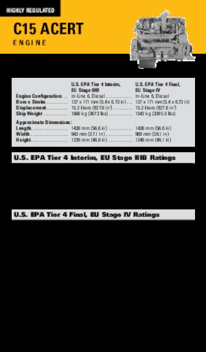 Motoren Caterpillar C15 Acert