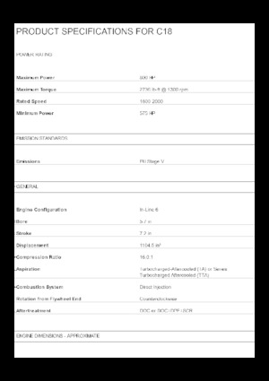 Motoren Caterpillar C18