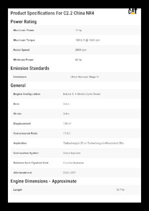 Motoren Caterpillar C2.2 China NR4