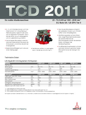 Motoren Deutz D 2011 L3 i