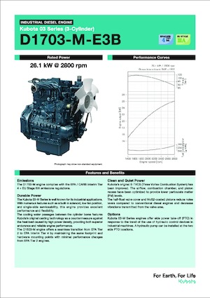 Motoren Kubota D1703-M-E3B