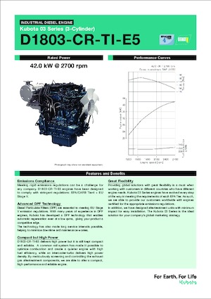 Motoren Kubota D1803-CR-TI-E5