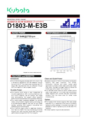 Motoren Kubota D1803-M-DI-E2B